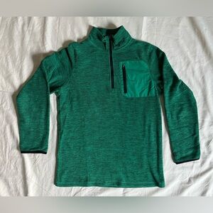 Champion Boys 1/4 Zip Pullover Sweatshirt Large 12-14 Green Fleece Pocket Target